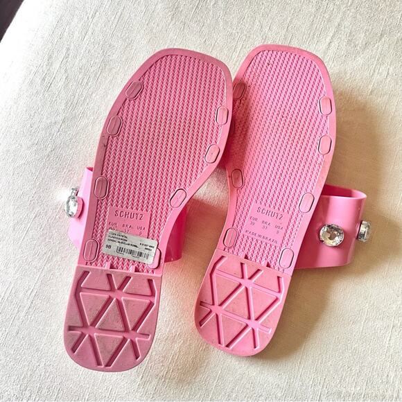 SCHUTZ Lizzie Crystals sandals Pink Club Rose size 9 - Picture 6 of 9